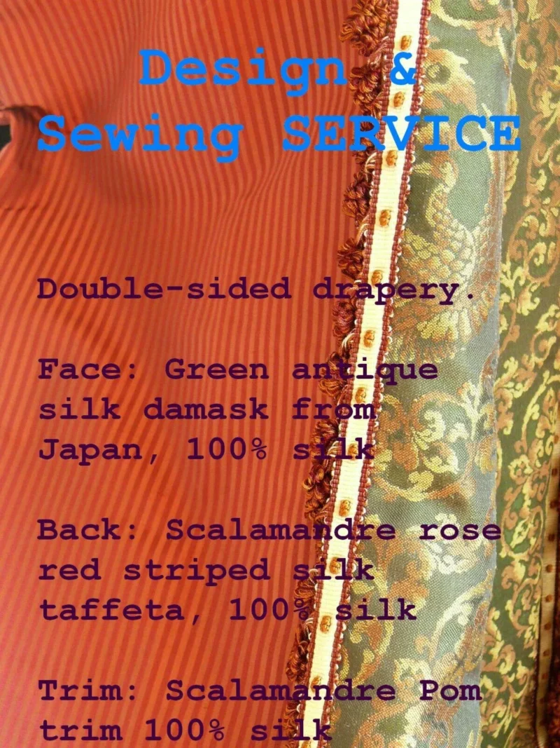 P1410190C Sewing Only: Custom Sewing & Design--- Drapery Panels With Lining & interlining