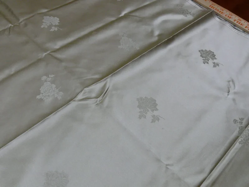5y X 30"w Ivory White Peony Flower "ying Tai" Of Hong Kong Silk Brocade By Ying Tai Bespoke