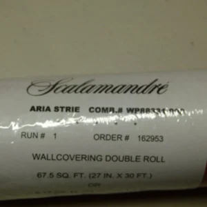 P1060777 Aria Strie Grenadine Red Wallpaper Scalamandre 5 Yards Single Roll MSRP USD 126/single Roll