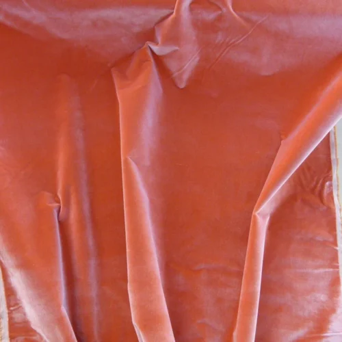 P1060829 By Yard Scalamandre Pisanello Silk Velvet Shrimp Pink Orange Red MSRP USD 558/Y (copy)