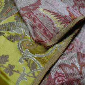 s-l1600 (100) 2.5y Scalamandre Verdi Lampas Or Gold Silk Stunning MSRP USD 3012 Special Order