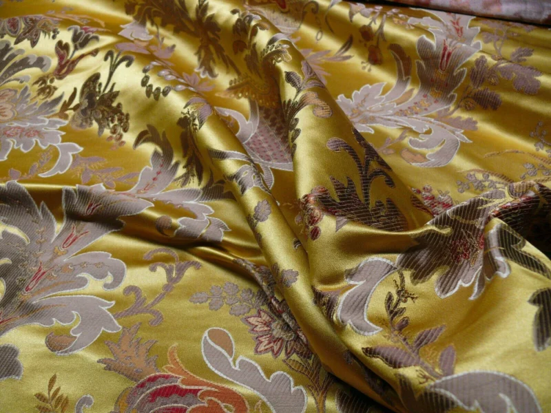 s-l1600 - 2022-04-12T132535.356 2.5y Scalamandre Verdi Lampas Or Gold Silk Stunning MSRP USD 3012 Special Order
