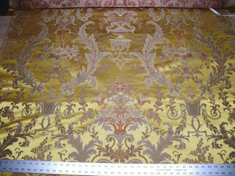 s-l1600 - 2022-04-12T132602.004 2.5y Scalamandre Verdi Lampas Or Gold Silk Stunning MSRP USD 3012 Special Order