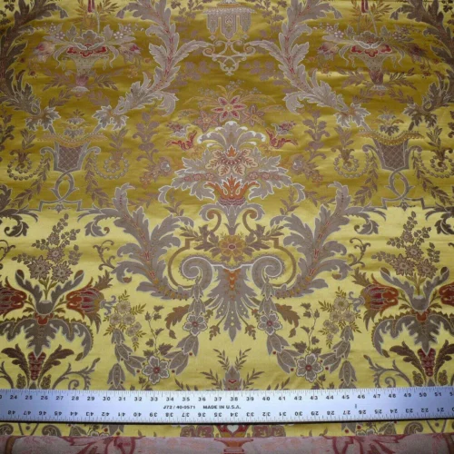 2.5y Scalamandre Verdi Lampas Or Gold Silk Stunning MSRP USD 3012 Special Order