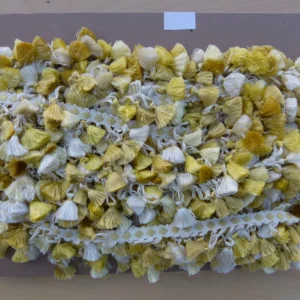 P1060833 Scalamandre Moulin Yellows 100% Silk Tassel Trim Hand Made Yellow Gold Cream MSRP USD 280/Y