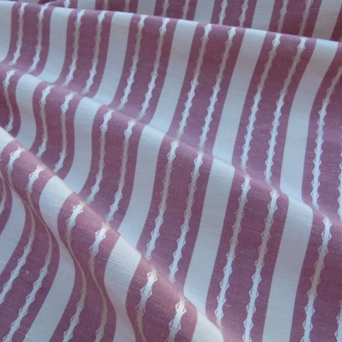 P1090459 by yard Scalamandre Helsey Rose Red Pink Linen Silk Iridescent Stripe MSRP USD 296/Y