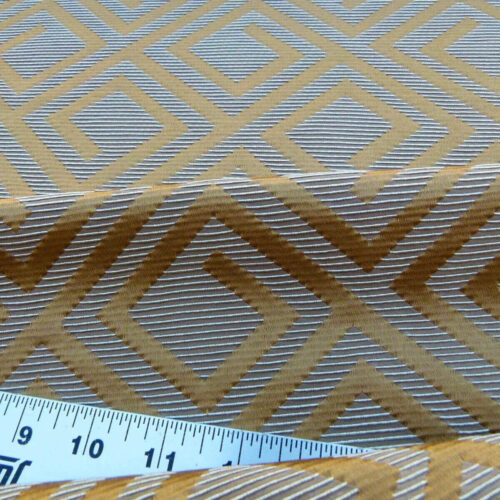P1090524 Scalamandre Eames Nutmeg Brown Gold Silk Woven Diamond Chenille  Old World Weavers MSRP USD 280/Y