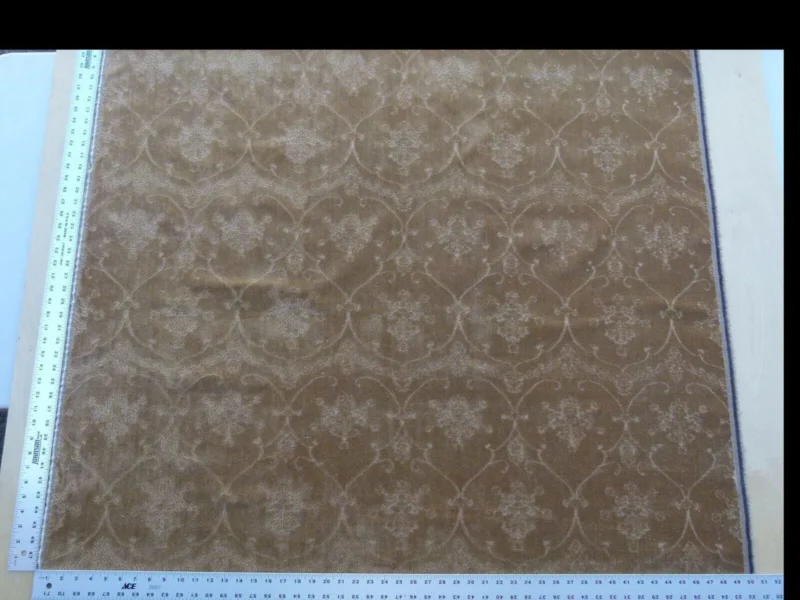 P1090544 Scalamandre Pennsbury Caramel Warm Brown Cut Linen Velvet Renaissance MSRP USD 504/Y