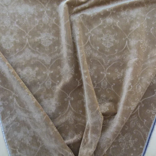 P1090547 Scalamandre Pennsbury Caramel Warm Brown Cut Linen Velvet Renaissance MSRP USD 504/Y