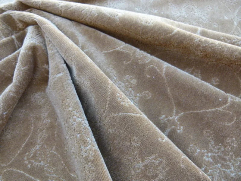 P1090549 Scalamandre Pennsbury Caramel Warm Brown Cut Linen Velvet Renaissance MSRP USD 504/Y