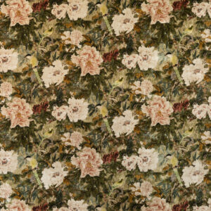 BP1081710 By Yard Gp & J Baker Oriental Garden "mole" Green Floral Bird Italian Velvet MSRP USD 464/Y