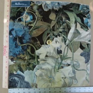 P1090929 By Yard Lee Jofa Mulberry Home Floral Pompadour Sage Green Velvet Lily Floral MSRP USD 402/Y