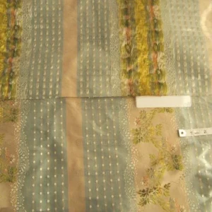 DSCF3834 100% Silk  Chambord Silk Lisere Blue Pink Stripe