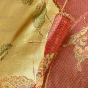 P1110019 10.5y Stunner Chino-asian Pink Peony Butterfly Gold& Red Lampas