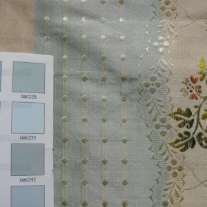 P1160806 100% Silk  Chambord Silk Lisere Blue Pink Stripe