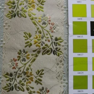 P1160807 100% Silk  Chambord Silk Lisere Blue Pink Stripe