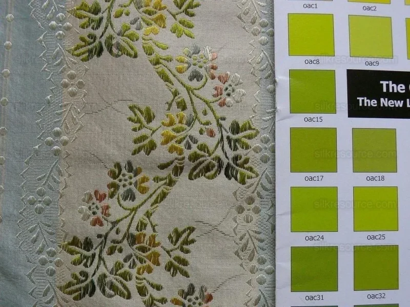 P1160807 100% Silk  Chambord Silk Lisere Blue Pink Stripe