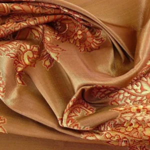 P1170956 100% Silk Lampas Magnolia "bittersweet Night" Pink