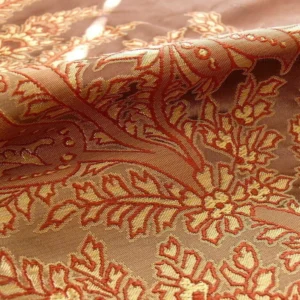 P1170957 100% Silk Lampas Magnolia "bittersweet Night" Pink