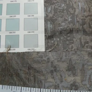 100% Silk Lampas Ikat Medallion "cloud" Gray Silver Reversible Mid-Century