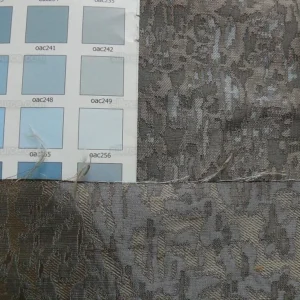 100% Silk Lampas Ikat Medallion "cloud" Gray Silver Reversible Mid-Century