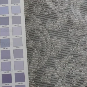 P1180091 By Yard Filtered Sunray 100% Silk Damask Vine in Pin Stripe Paisley Cloud Grey 748cloud