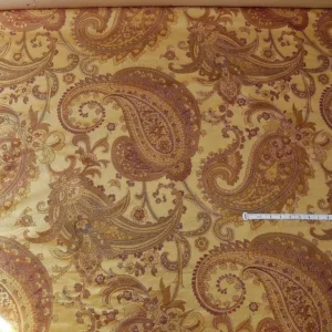 P1180564 By yard Pindler & Pindler Deandra "branch" Brown 100% Silk Lampas Large Paisley MSRP USD 270/yard