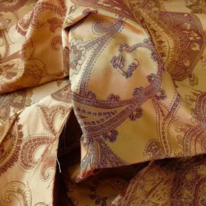 P1180574 By yard Pindler & Pindler Deandra "branch" Brown 100% Silk Lampas Large Paisley MSRP USD 270/yard