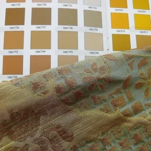 P1180886 by yard 100% Silk Lampas Aged Metal Large Medallion "celadon" Tan MSRP USD 328/yard