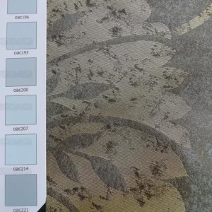 P1190376 by yard 100% Silk Damask Large Stone Paisley Caspian Grey Blue Mid Century   #1379b