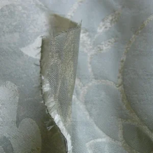 P1190387 BY Yard 100% Silk Damask Large Stone Paisley "spa" Gray Mid Century