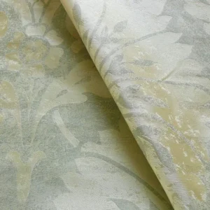 P1190390 BY Yard 100% Silk Damask Large Stone Paisley "spa" Gray Mid Century