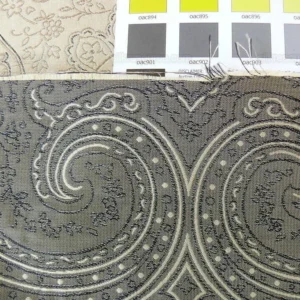 by yard Levant 100% Silk Fine Line Damask Lampas Paisley "crystal" Black Brown Large Medallion Reversible