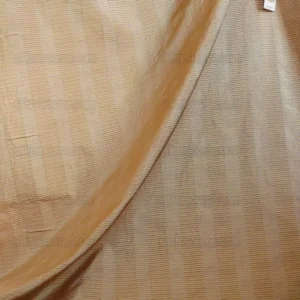 P1200447 100% Silk Jacquard Piano Key Texture "goldspun" Metalic Brown Gold