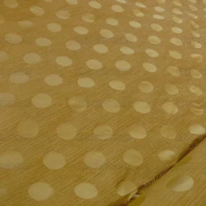 P1200555 B. Berger Duralee 100% Silk Damask Polka Dot "sunkissed" Gold Yellow Reversible Strie and Satin Mid-Century MSRP USD 250/Y