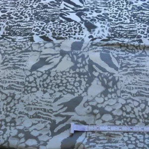 P1200956.jpg Brunschwig & Fils Animal Skin Tiger Leopard Shark Zebra 100% Silk Lampas Charcoal Silver Black