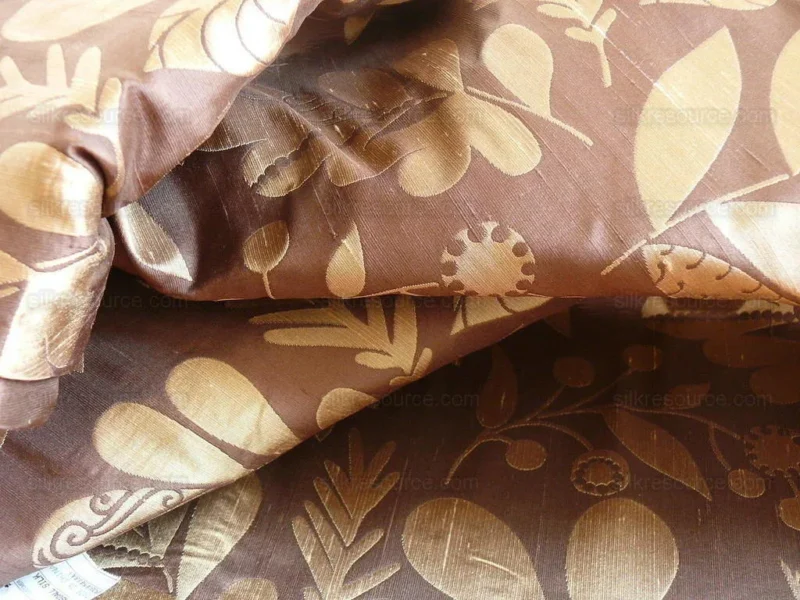 P1220765 100% Silk Damask Fairy Tale Tree Of Life "chocolate" Brown Thick Josef Frank MSRP USD356/Y