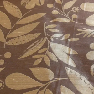 P1220770 100% Silk Damask Fairy Tale Tree Of Life "chocolate" Brown Thick Josef Frank MSRP USD356/Y