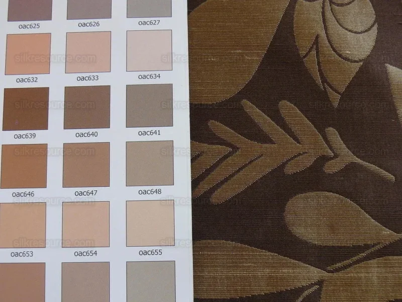 P1220771 100% Silk Damask Fairy Tale Tree Of Life "chocolate" Brown Thick Josef Frank MSRP USD356/Y