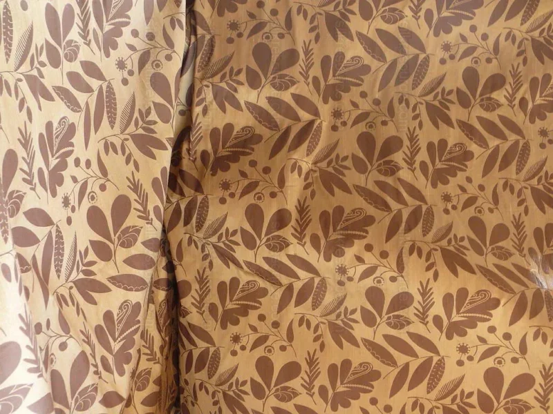 P1220776 100% Silk Damask Fairy Tale Tree Of Life "chocolate" Brown Thick Josef Frank MSRP USD356/Y