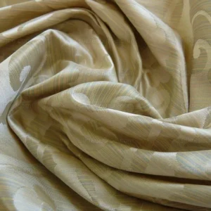 P1230023 100% Silk Damask Peony River - Mist Ecru