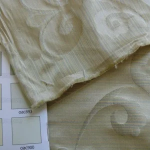 P1230024 100% Silk Damask Peony River - Mist Ecru