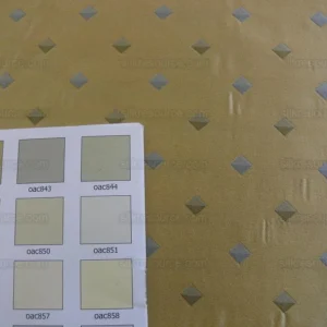 100% Silk Lampas Diamond Dot "aspen" Yellow Blue Green  Stripe Reversible