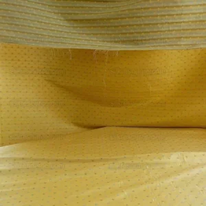 100% Silk Lampas Diamond Dot "aspen" Yellow Blue Green  Stripe Reversible