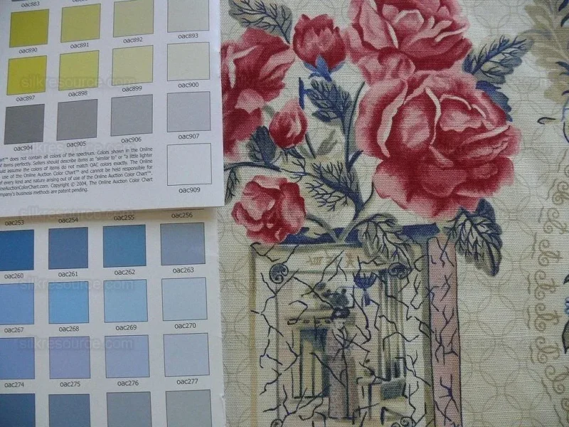 P1230352 Travers Linen Print Asian Pink Peony Blue Porcelain