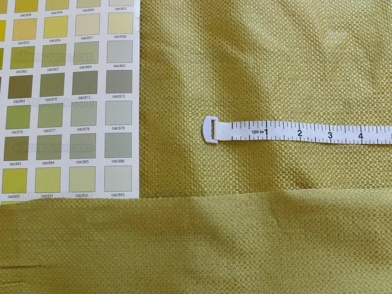 P1230459 100% Silk Damask Textured Check "sage" Light Green Gold Raffia Basket