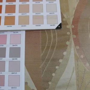 P1230769 100% Silk Lampas Music Note "pink Dust" Ecru Art Deco