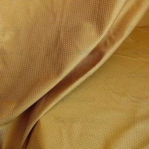 P1240797 100% Silk Jacquard Dashed Square Texture "goldspun" Gold Plaid