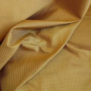 P1240798 100% Silk Jacquard Dashed Square Texture "goldspun" Gold Plaid