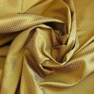 P1240809 100% Silk Jacquard Dashed Square Texture "marjoram" Green Plaid